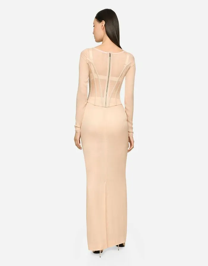 Dolce and Gabbana Skirts Women KIM DOLCEandGABBANA Long Georgette Skirt Beige Dolce and Gabbana Skirts Women KIM DOLCEandGABBANA Long Georgette Skirt Beige