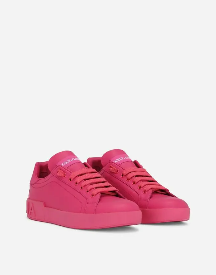 Dolce and Gabbana Sneakers Women Calfskin Portofino Sneakers Pink Dolce and Gabbana Sneakers Women Calfskin Portofino Sneakers Pink