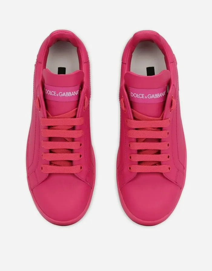 Dolce and Gabbana Sneakers Women Calfskin Portofino Sneakers Pink Dolce and Gabbana Sneakers Women Calfskin Portofino Sneakers Pink