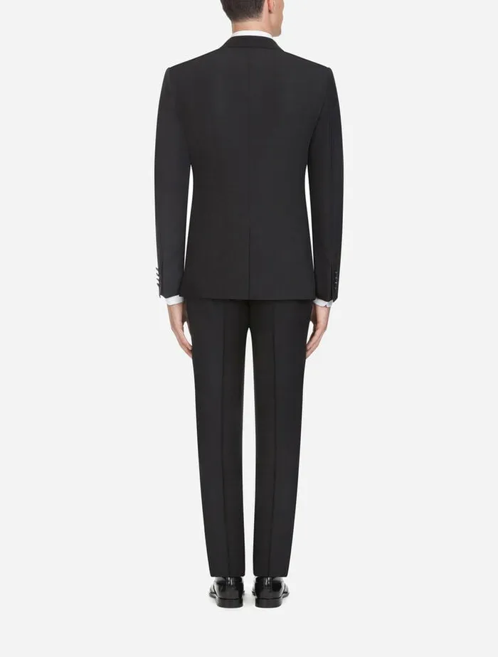 Dolce and Gabbana Suits And Blazers Men Tuxedo In Wool Black Dolce and Gabbana Suits And Blazers Men Tuxedo In Wool Black