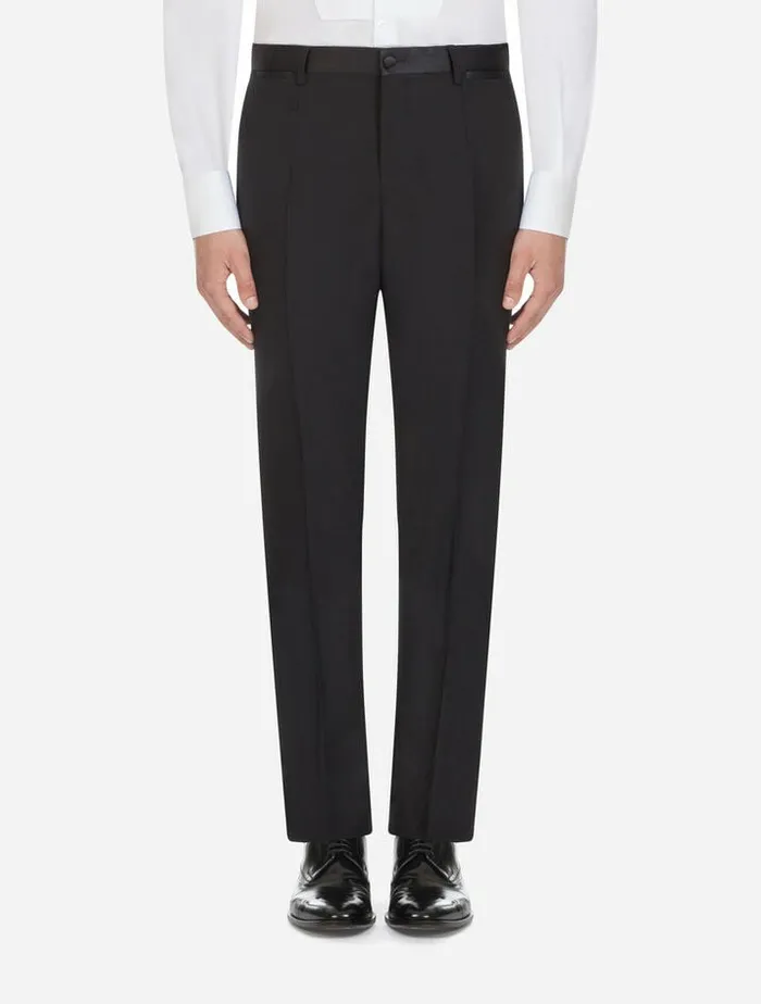 Dolce and Gabbana Suits And Blazers Men Tuxedo In Wool Black Dolce and Gabbana Suits And Blazers Men Tuxedo In Wool Black