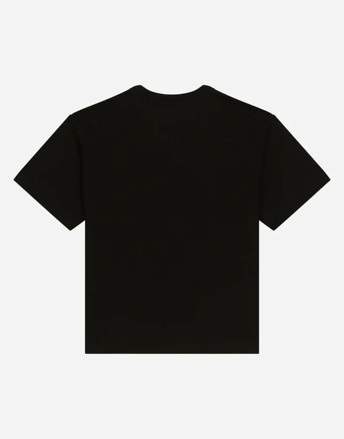 Dolce and Gabbana TShirts And Sweatshirts Children Shortsleeved Logoprint Jersey Tshirt Black Dolce and Gabbana TShirts And Sweatshirts Children Shortsleeved Logoprint Jersey Tshirt Black