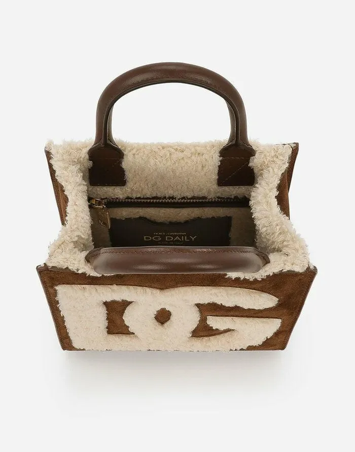 Dolce and Gabbana Totes Women DG Daily Mini Shopper Brown Dolce and Gabbana Totes Women DG Daily Mini Shopper Brown