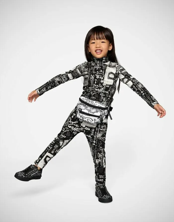 Dolce and Gabbana Trousers And Skirts Children Graffitiprint Interlock Leggings Multicolor Dolce and Gabbana Trousers And Skirts Children Graffitiprint Interlock Leggings Multicolor