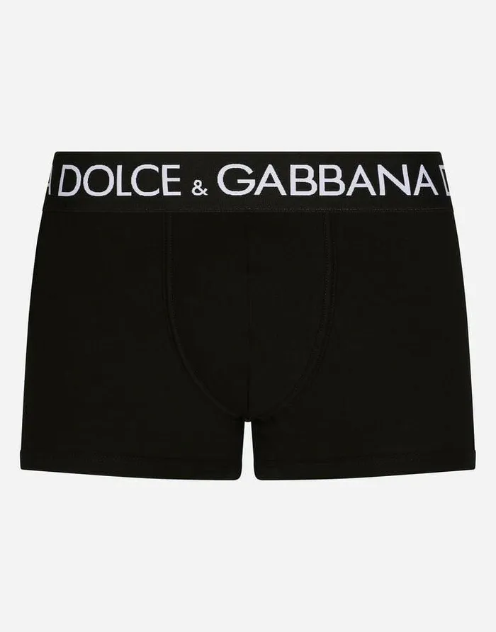 Dolce and Gabbana Underwear And Loungewear Men Twowaystretch Jersey Boxers Black