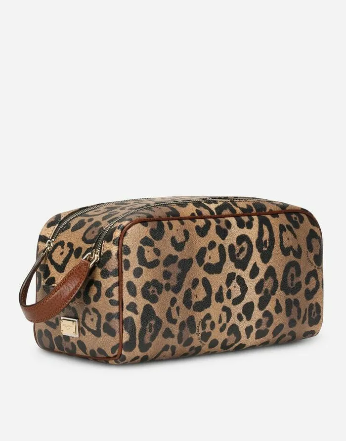 Dolce and Gabbana Wallets And Small Leather Goods WomenMen Leopardprint Crespo Toiletry Bag With Branded Plate Multicolor Dolce and Gabbana Wallets And Small Leather Goods WomenMen Leopardprint Crespo Toiletry Bag With Branded Plate Multicolor