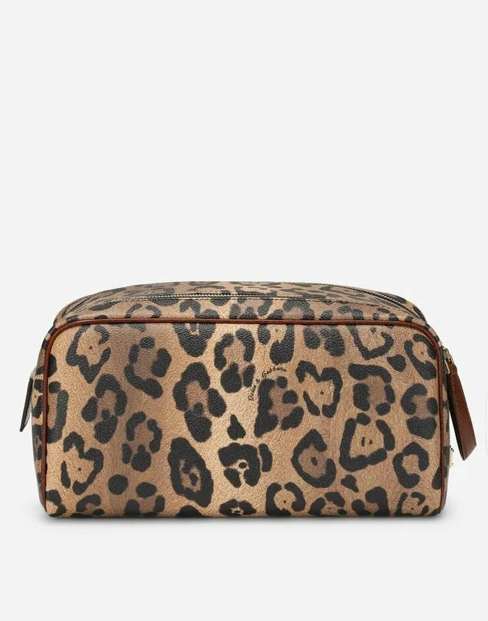 Dolce and Gabbana Wallets And Small Leather Goods WomenMen Leopardprint Crespo Toiletry Bag With Branded Plate Multicolor Dolce and Gabbana Wallets And Small Leather Goods WomenMen Leopardprint Crespo Toiletry Bag With Branded Plate Multicolor