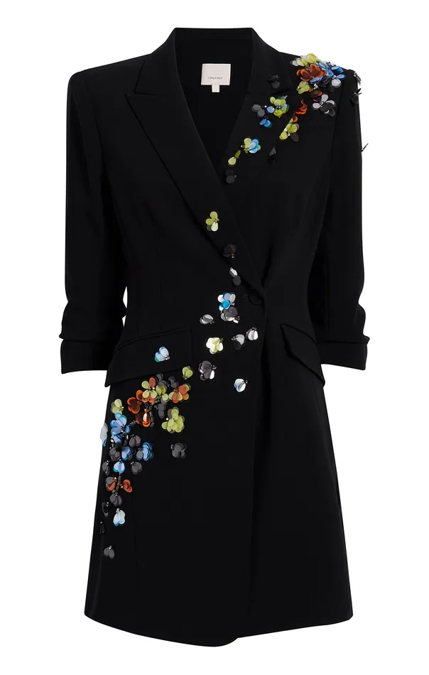 Dresses Cinq Sept Women Linnea Dress Sequin Flower BlackMulti