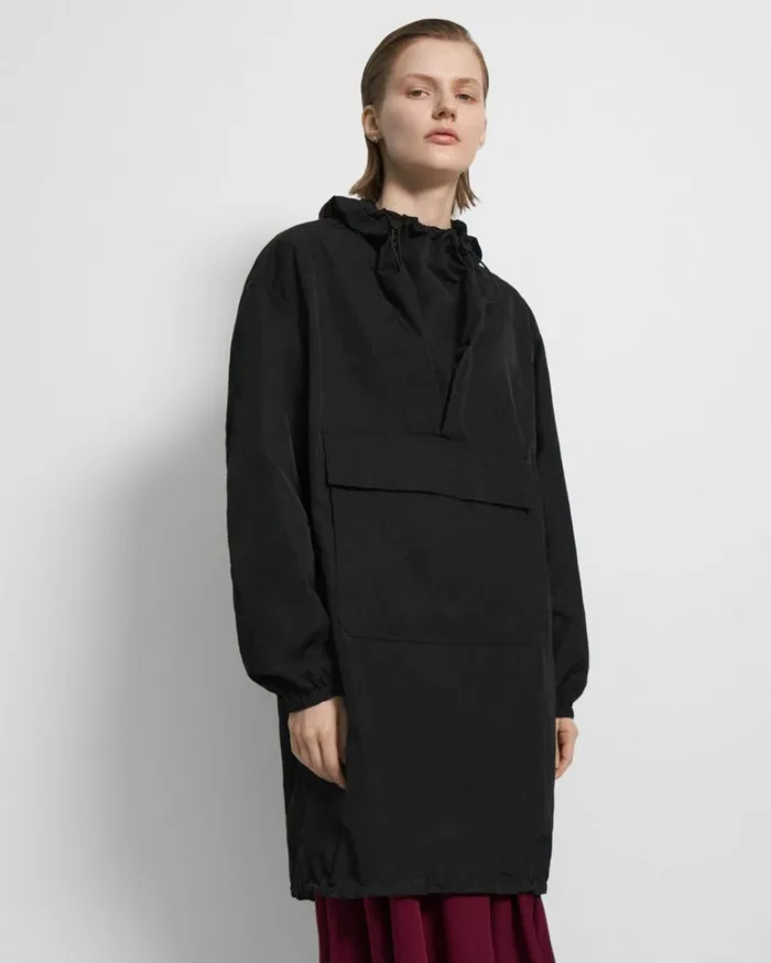 Dresses Jumpsuits Women Theory Recycled Tech Nylon Anorak Dress Black Dresses Jumpsuits Women Theory Recycled Tech Nylon Anorak Dress Black