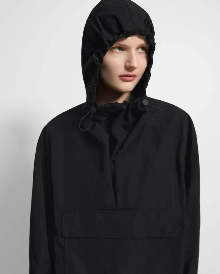 Dresses Jumpsuits Women Theory Recycled Tech Nylon Anorak Dress Black Dresses Jumpsuits Women Theory Recycled Tech Nylon Anorak Dress Black