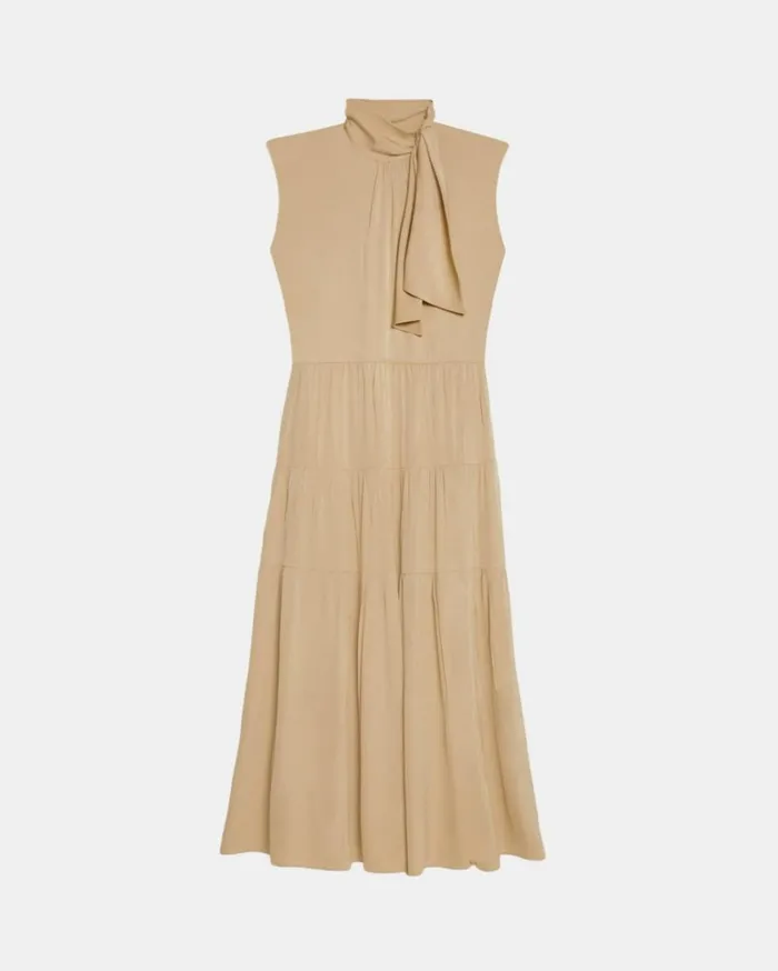 Dresses Jumpsuits Women Theory Tiered Georgette Dress Wheat Dresses Jumpsuits Women Theory Tiered Georgette Dress Wheat