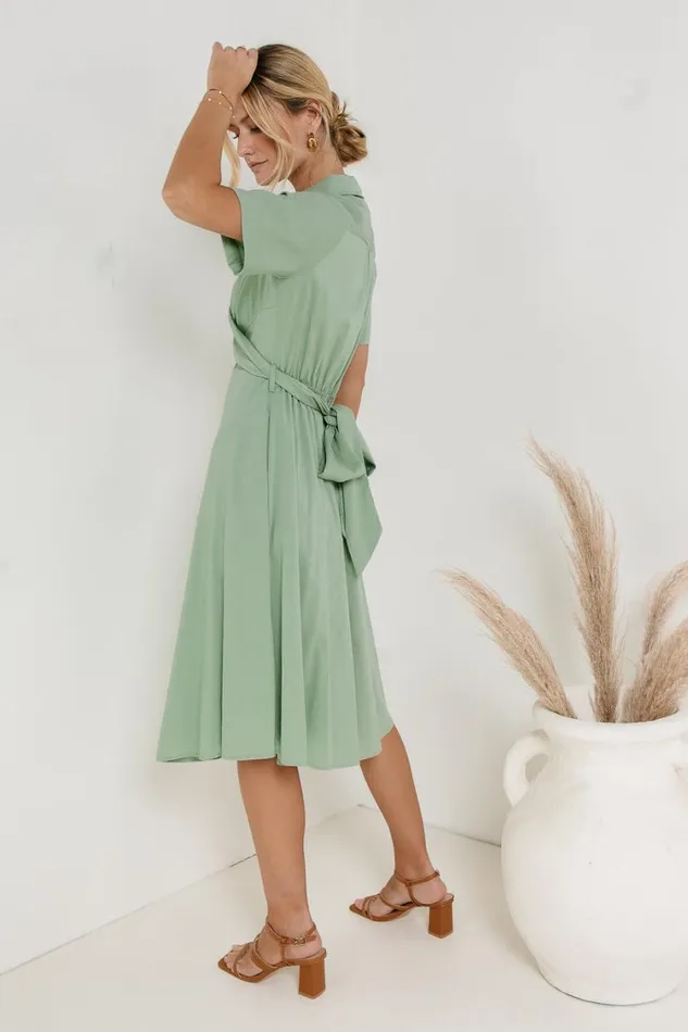 Dresses Women Bohme Bennett Collared Dress In Sage Sage