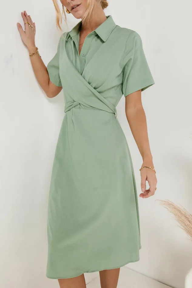 Dresses Women Bohme Bennett Collared Dress In Sage Sage