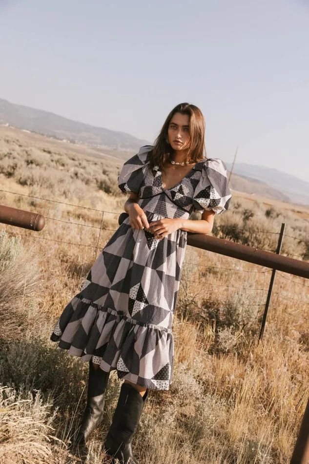 Dresses Women Bohme Brielle Patchwork Midi Dress