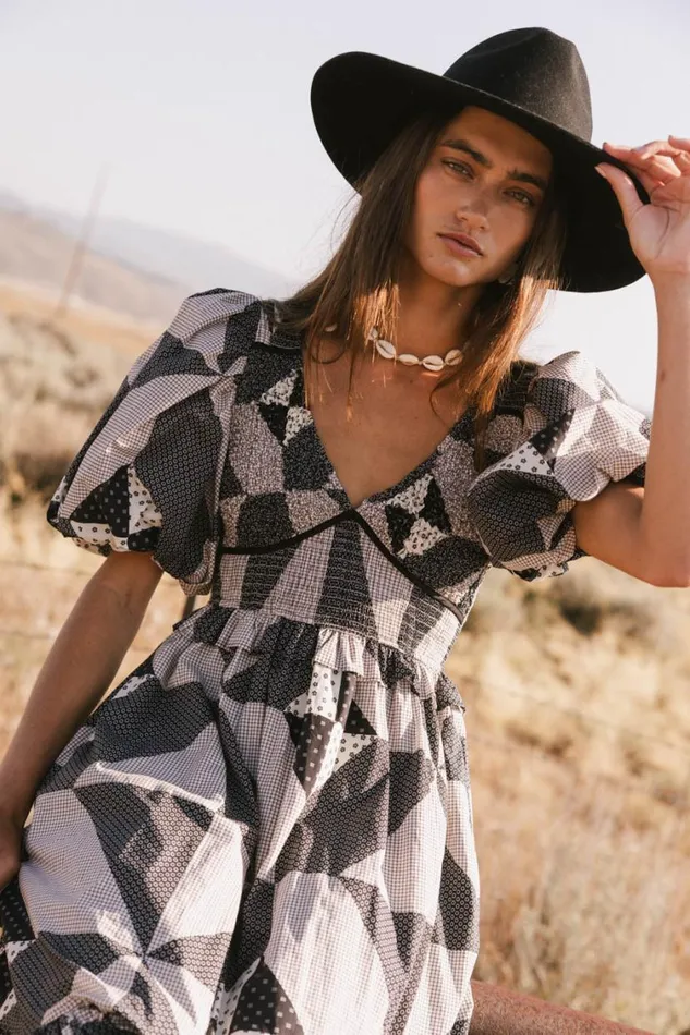 Dresses Women Bohme Brielle Patchwork Midi Dress