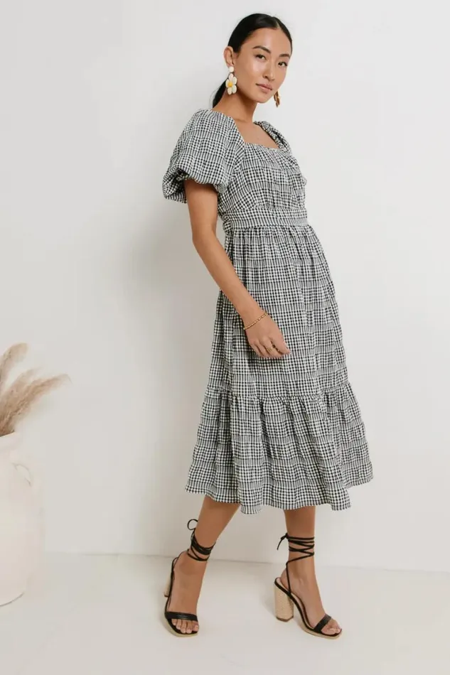 Dresses Women Bohme Laney Gingham Dress In Black Black