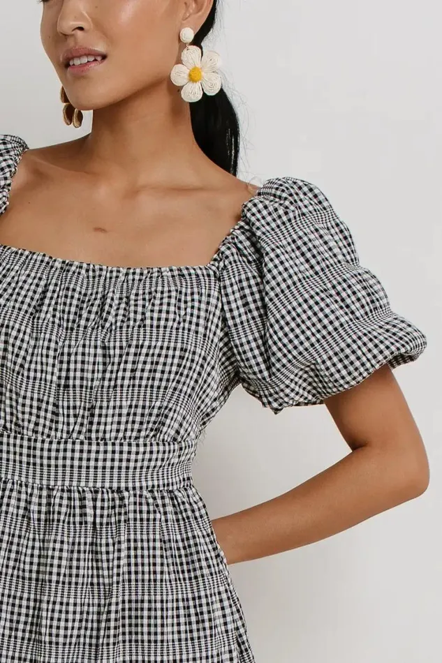 Dresses Women Bohme Laney Gingham Dress In Black Black