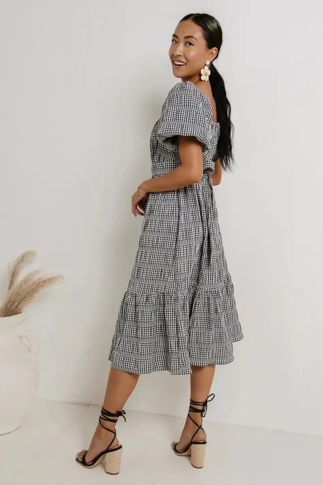 Dresses Women Bohme Laney Gingham Dress In Black Black