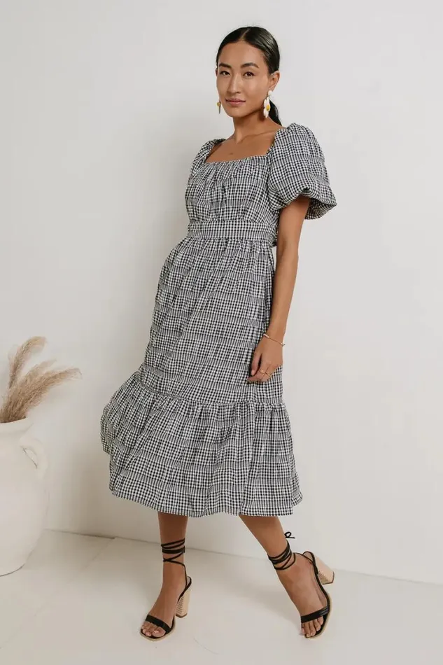 Dresses Women Bohme Laney Gingham Dress In Black Black