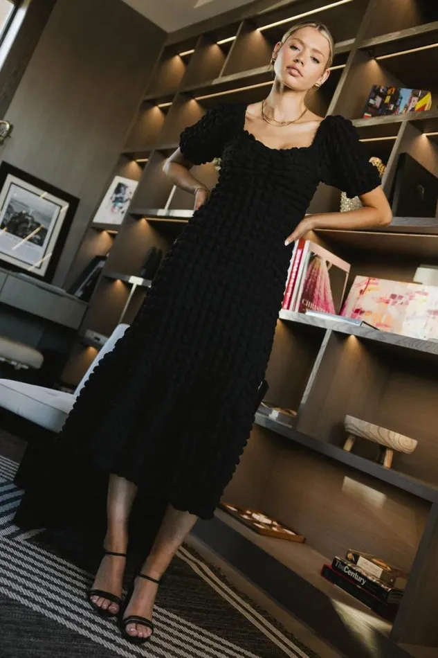 Dresses Women Bohme Miley Bubble Texture Dress In Black Black