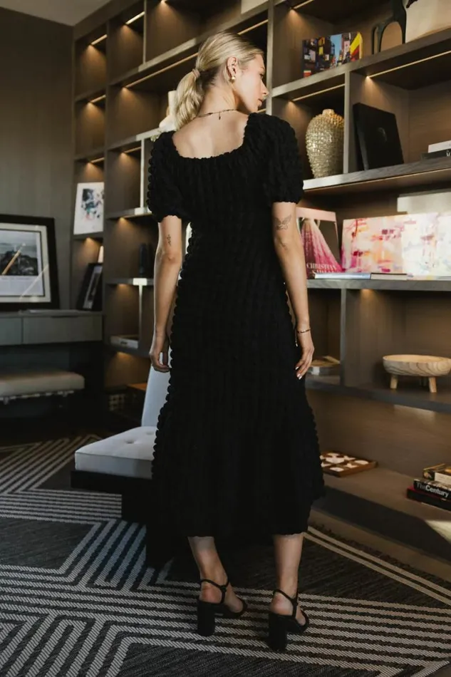 Dresses Women Bohme Miley Bubble Texture Dress In Black Black