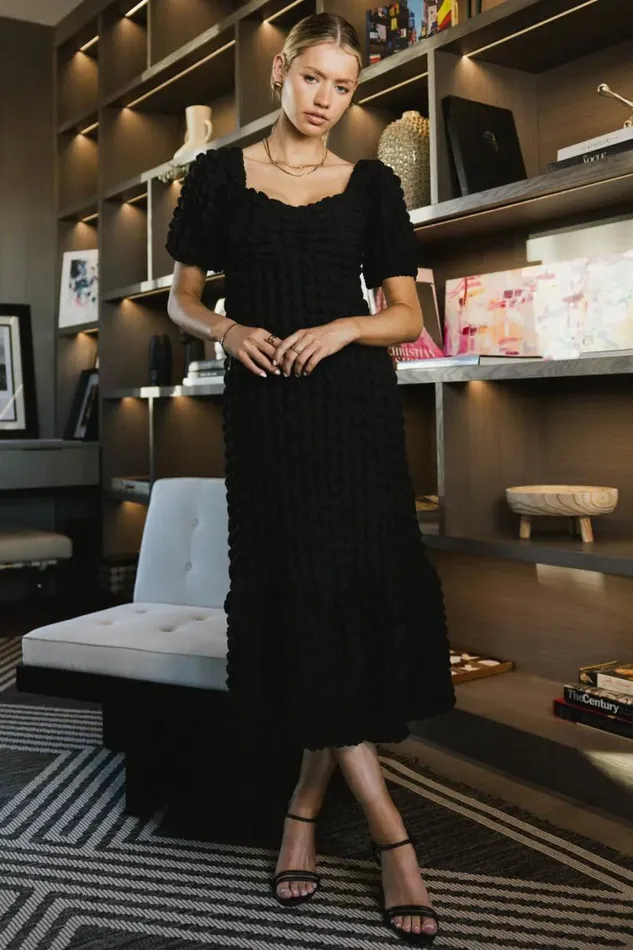 Dresses Women Bohme Miley Bubble Texture Dress In Black Black