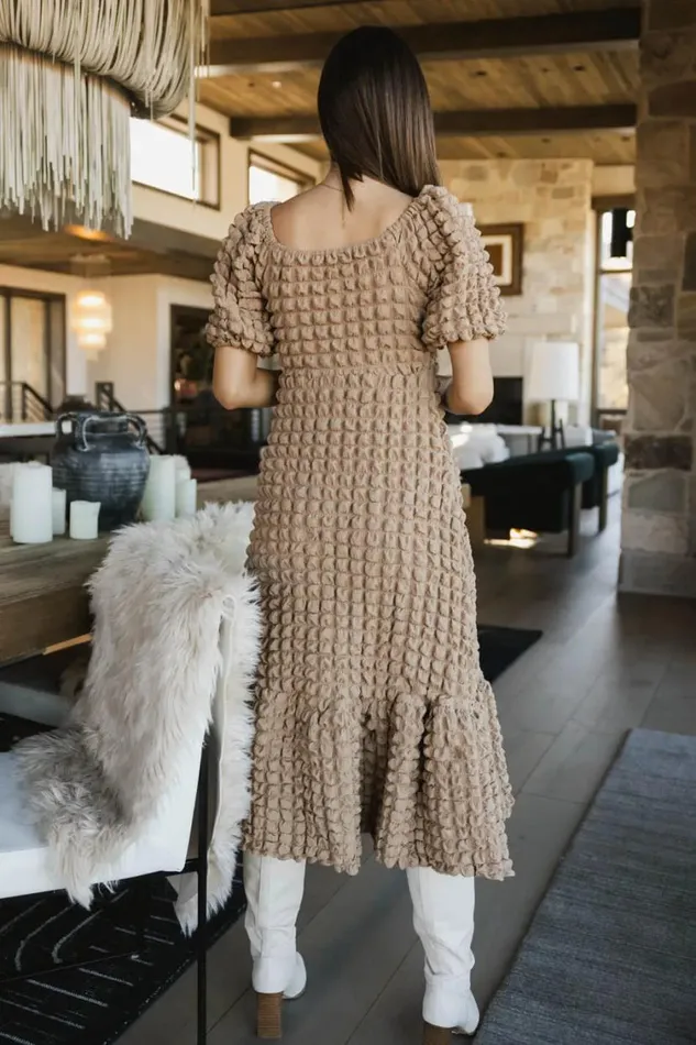 Dresses Women Bohme Miley Bubble Texture Dress In Tan Tan
