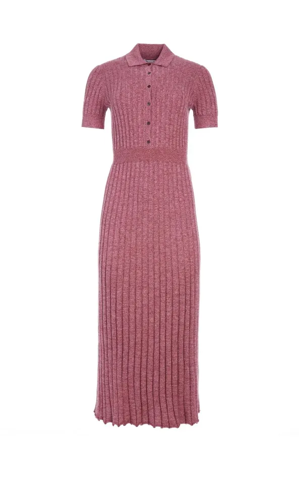 Dresses Women Gabriela Hearst Avant Knit Dress In Blush Multi Cashmere Silk