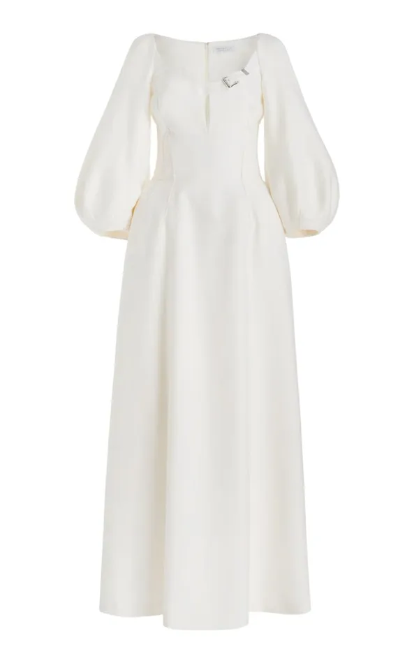 Dresses Women Gabriela Hearst Madyn Sequin Maxi Dress In Ivory Virgin Wool