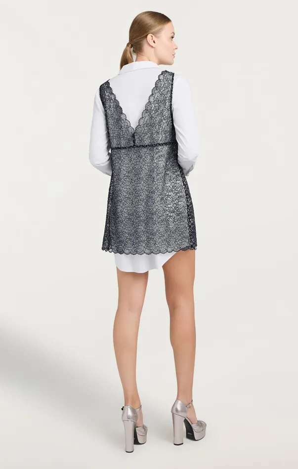 Dresses Women Lace Catilina Dress BlackWhite Cinq Sept