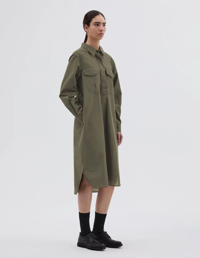 Dresses Women Margaret Howell Double Pocket Dress Bayleaf