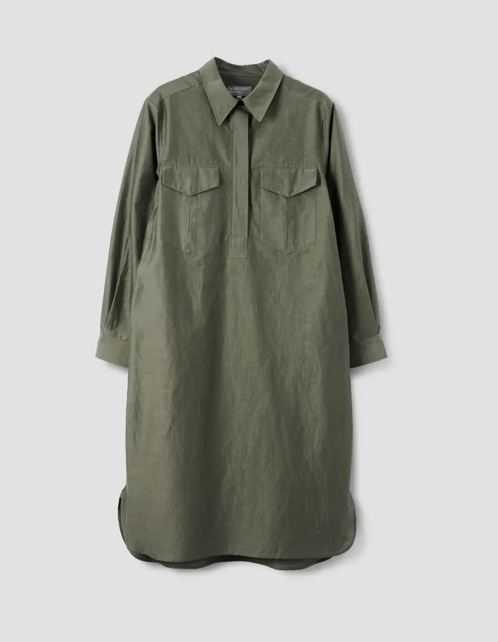 Dresses Women Margaret Howell Double Pocket Dress Bayleaf