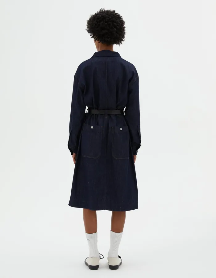 Dresses Women Margaret Howell Mhl Denim Shirt Dress Indigo