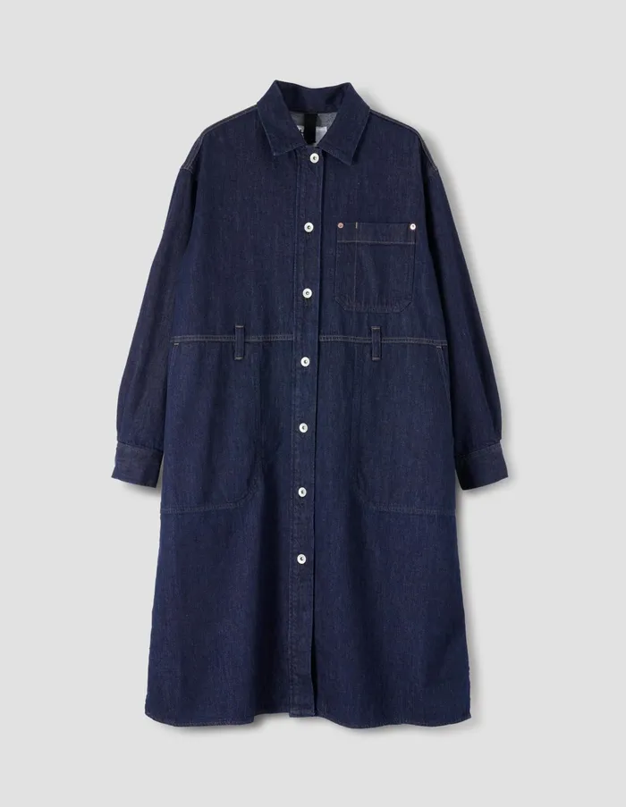 Dresses Women Margaret Howell Mhl Denim Shirt Dress Indigo