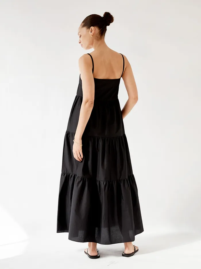 Dresses Women Matteau 8211 Tiered Sundress in Black The UNDONE