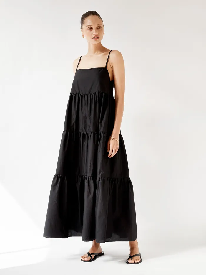 Dresses Women Matteau 8211 Tiered Sundress in Black The UNDONE