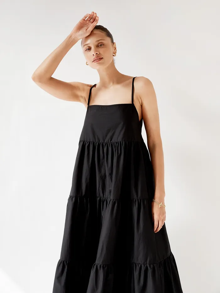 Dresses Women Matteau 8211 Tiered Sundress in Black The UNDONE