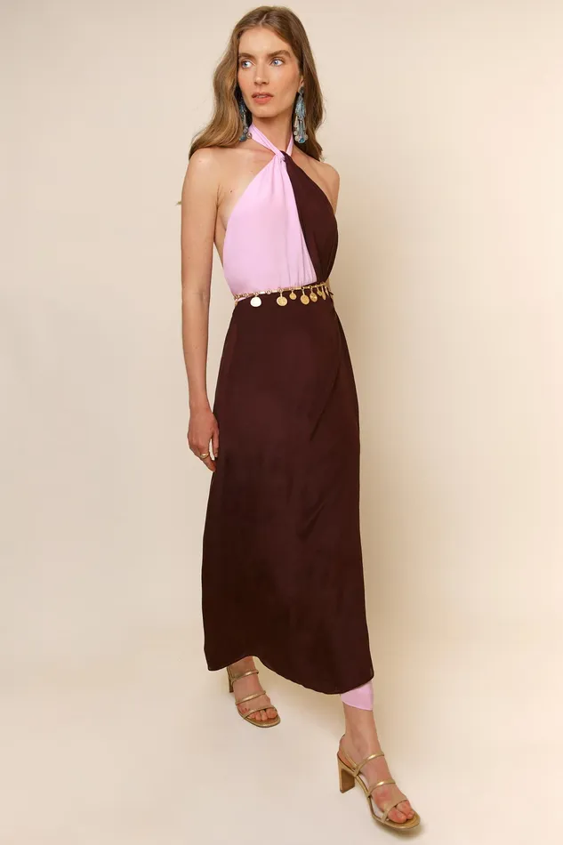Dresses Women RIXO Bluebelle Chocolate Lilac Mix