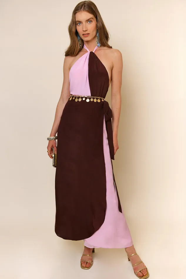 Dresses Women RIXO Bluebelle Chocolate Lilac Mix Dresses Women RIXO Bluebelle Chocolate Lilac Mix
