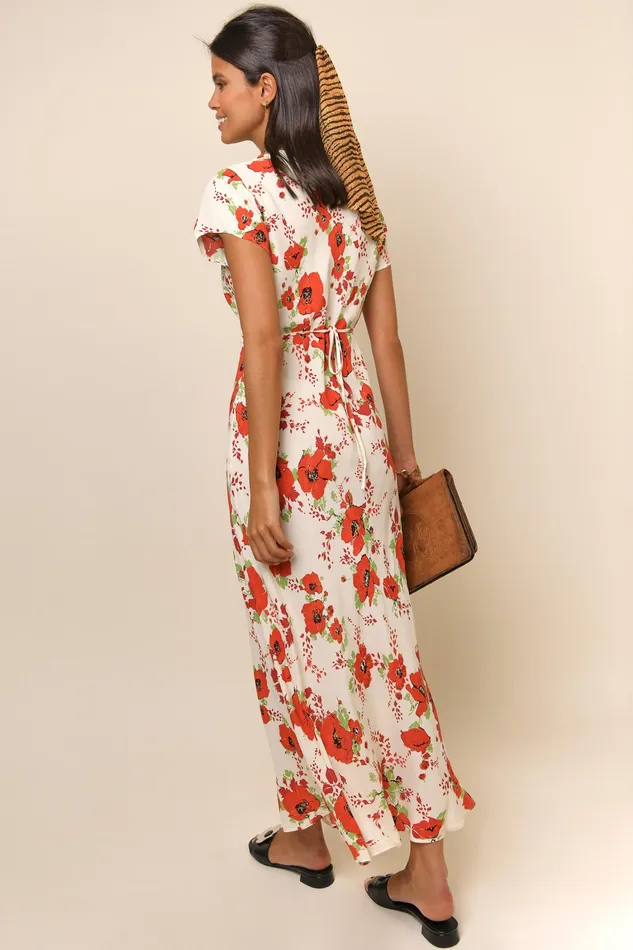 Dresses Women RIXO Clarissa Red Poppy Dresses Women RIXO Clarissa Red Poppy