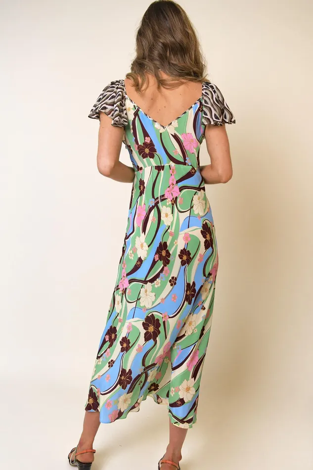 Dresses Women RIXO Effie Hibiscus Geo Mix Dresses Women RIXO Effie Hibiscus Geo Mix