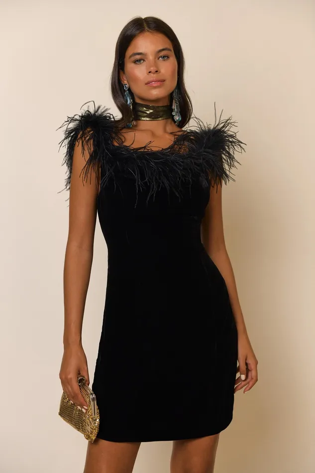 Dresses Women RIXO Lena Black Dresses Women RIXO Lena Black