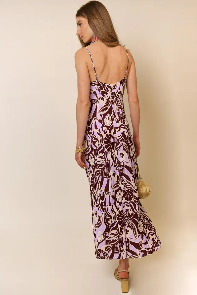 Dresses Women RIXO Maeve Chocolate Abstract Shell Dresses Women RIXO Maeve Chocolate Abstract Shell