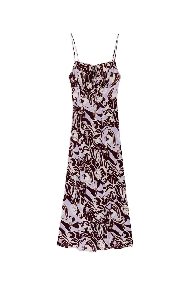 Dresses Women RIXO Maeve Chocolate Abstract Shell Dresses Women RIXO Maeve Chocolate Abstract Shell