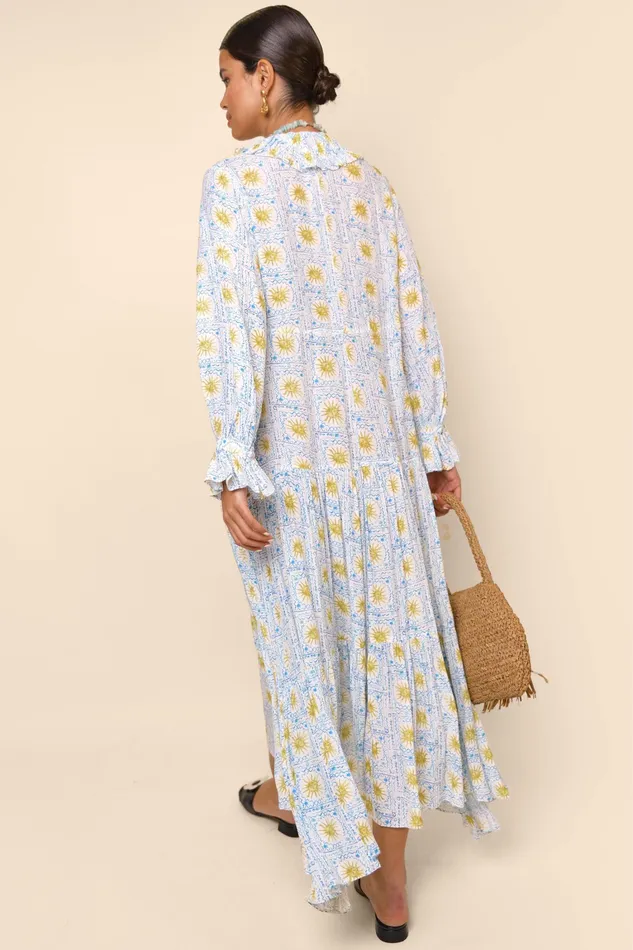 Dresses Women RIXO Mali Wavey Sun Ivory Dresses Women RIXO Mali Wavey Sun Ivory