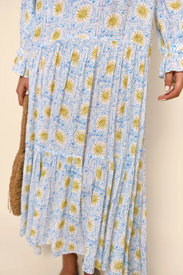 Dresses Women RIXO Mali Wavey Sun Ivory Dresses Women RIXO Mali Wavey Sun Ivory