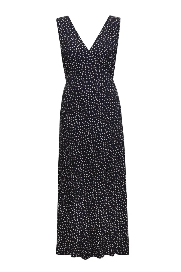 Dresses Women RIXO Sandrine Mini Navy Polka Dot Dresses Women RIXO Sandrine Mini Navy Polka Dot