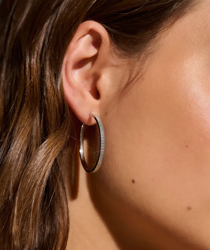Earrings Olivia Burton Women Linear Silver Hoop Earrings Earrings Olivia Burton Women Linear Silver Hoop Earrings