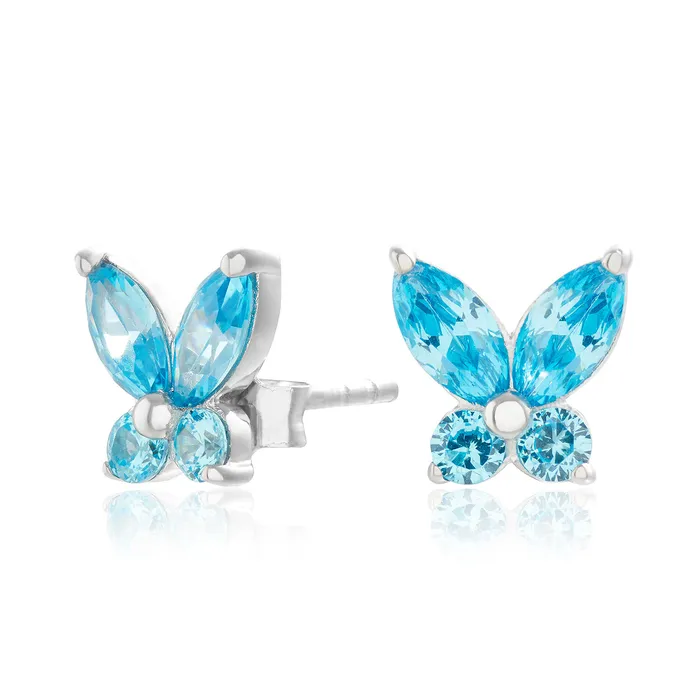 Earrings Silver and Blue Marquise Stud Earrings 8211 Olivia Burton Women