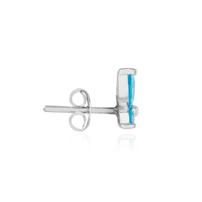Earrings Silver and Blue Marquise Stud Earrings 8211 Olivia Burton Women